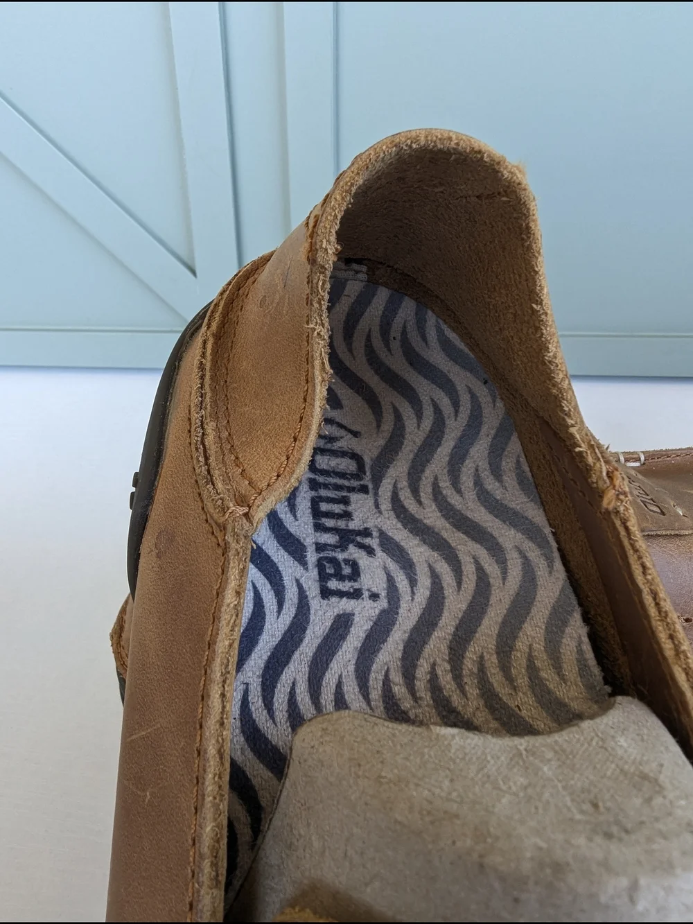 OluKai Men’s Slip-On Loafers in Light Brown